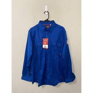 NWT Bulwark FR CAT 1 NFPA 2112 Flame Resistant Work Shirt Large